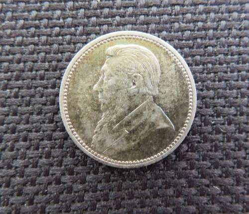 1892 6p Good looking toned Au coin