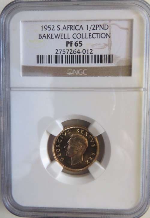 1952 South Africa Gold half pound NGC PF 65