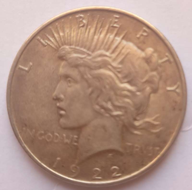 1922  Silver USA peace dollar