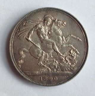 1890 Great Britain Silver Crown