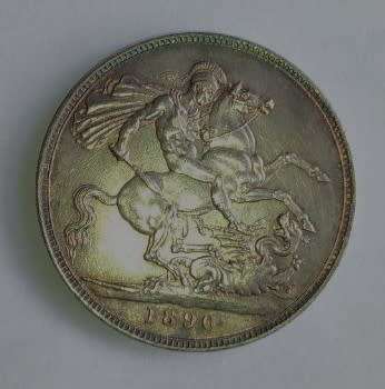 1890 Great Britain Silver Crown