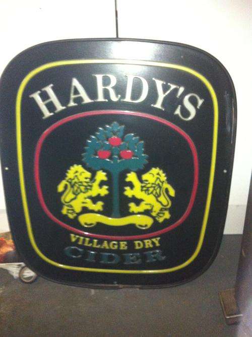 Hardy's village cry cider sign