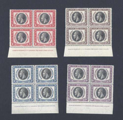 SWA King George V Silver Jubilee set of inscription blocks - Superb & Scarce!