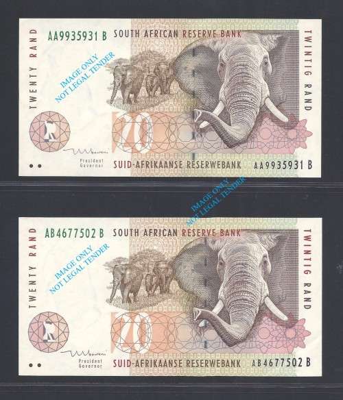 RSA 1999 TT Mboweni First Issue R20 AA and AB prefixes!