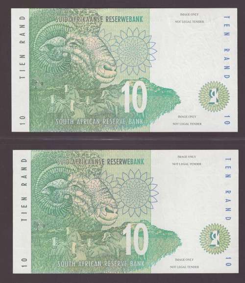 RSA 1999 TT Mboweni R10 set with AA and GN prefixes