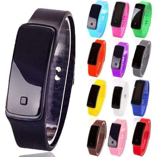 Fashion Digital LED Sports Wrist Watch Unisex Silicone Band