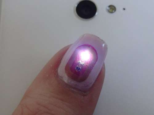 1 PCS NFC Chip Nail Art Stickers Lighting Nail Decal LED (BLUE)