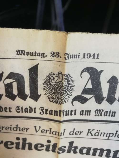 German WWii newspaper 23 June 1941