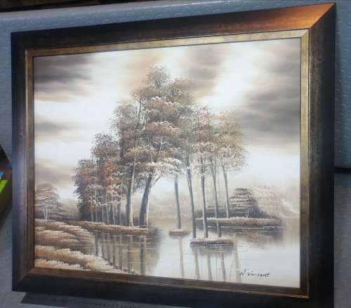 Stunning!!! Framed Original oil on Board. Signed Landscape Painting!!! 710 x 610mm