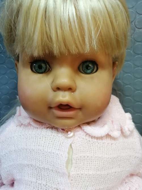 Highly Collectable!!! Large Vintage Zapf Creation Doll 65-20 With Sleeping Blue Eyes 1980`s 610mm