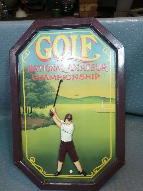 Amazing Large Vintage 3D Golf Sighn