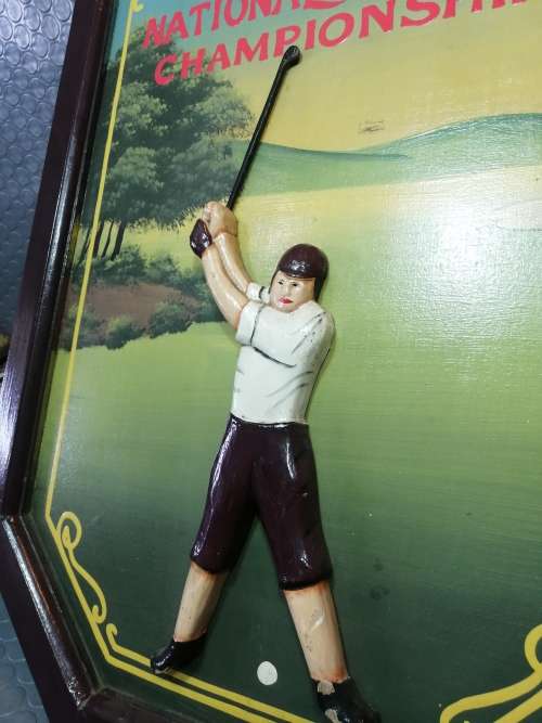 Amazing Large Vintage 3D Golf Sighn
