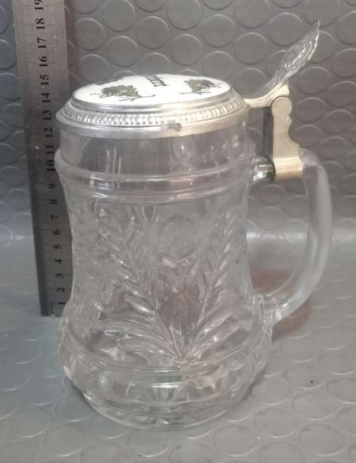 Elegant Glass West German Beer Stein