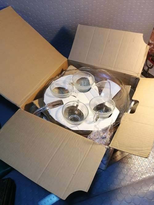 Beautiful glass 8pc Cristal Clear punch set