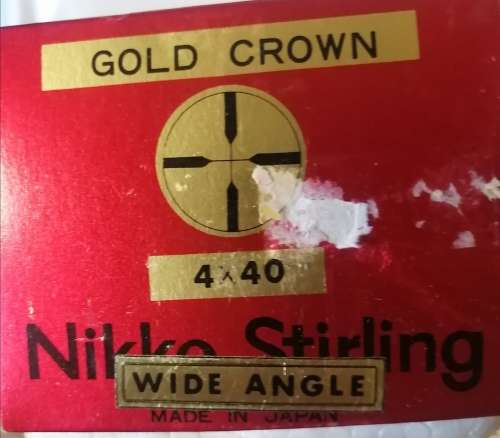 Nikko Stirling gold crown 4x40 wide angle rifle scope (unused)