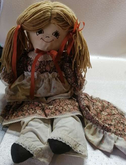 Very beautiful vintage handmade ragdoll - girl