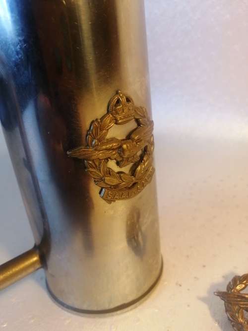 Vintage South African Airforce SAAF Beer Mug plus Badge