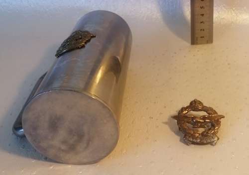 Vintage South African Airforce SAAF Beer Mug plus Badge