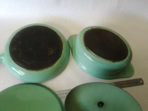 Collectable!! Vintage Heavy Le Creuset style Casserole and Pan