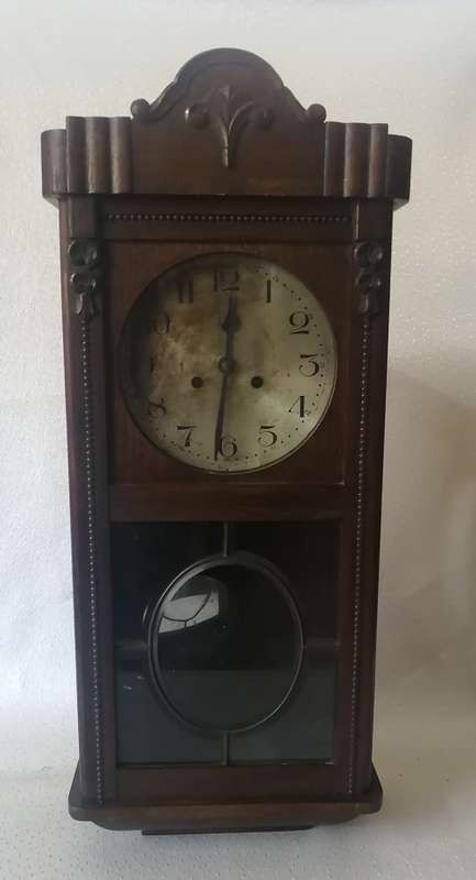 Magnificent!! Antique Large Solid Wood Longcase Clock with beveled glass