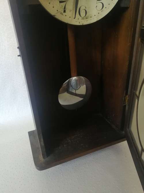 Magnificent!! Antique Large Solid Wood Longcase Clock with beveled glass