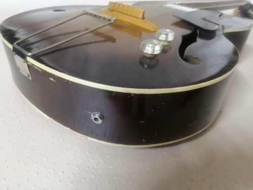 Beautiful antique Wizard electrical guitar in case for restoration