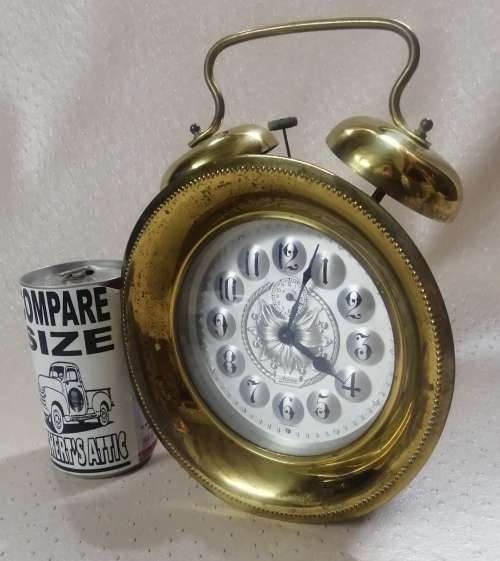 Vintage Brass Kaiser alarm clock made in West Germany (Working)