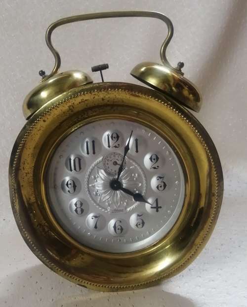 Vintage Brass Kaiser alarm clock made in West Germany (Working)