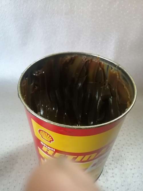 VINTAGE!! SHELL RETINAX EP2 METAL CAN OF GREASE (3/4 full 4 kg)