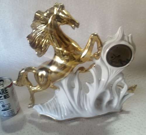 Vintage Walter Windup Ceramic Mantel Clock made in Italy for Restoration