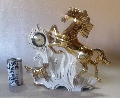 Vintage Walter Windup Ceramic Mantel Clock made in Italy for Restoration