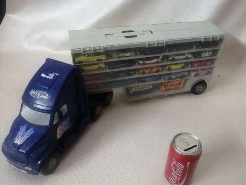 Huge Truck with 22 Collectable Die Cast Cars (matchbox, maestro, hot wheels, yatming and more)