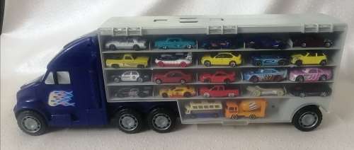 Huge Truck with 22 Collectable Die Cast Cars (matchbox, maestro, hot wheels, yatming and more)