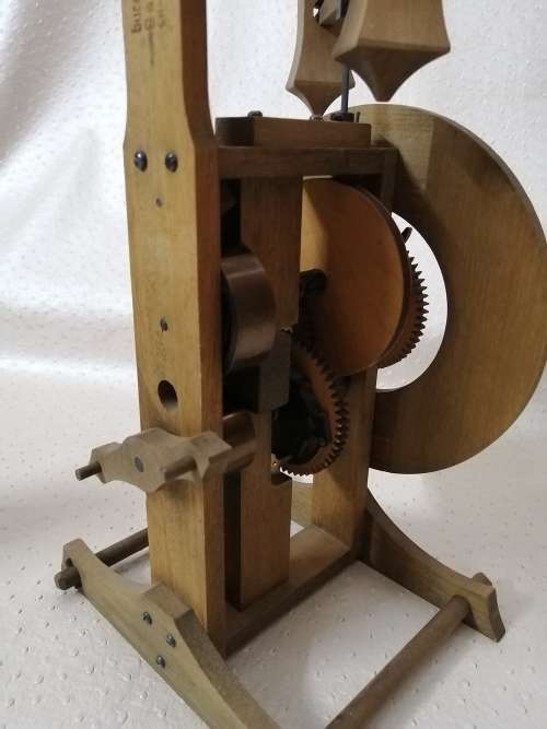Extremely Rare Buco Swiss Baumann LTD CH-9444 Diepoldsau Wooden Gears MCDL Mantle Clock.