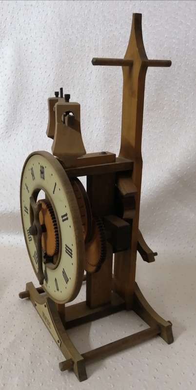 Extremely Rare Buco Swiss Baumann LTD CH-9444 Diepoldsau Wooden Gears MCDL Mantle Clock.