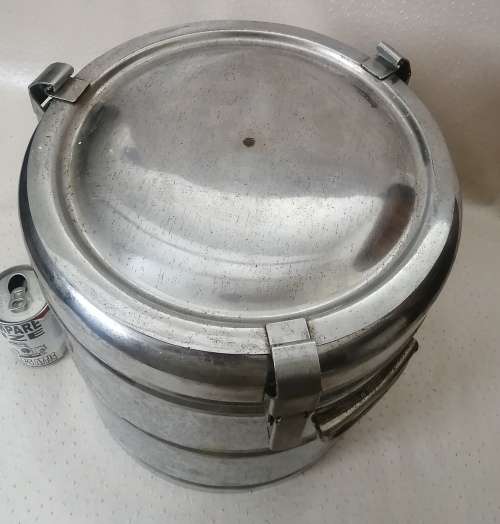Very Large Vintage Military Stainless Steel Food Hot Box