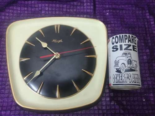 Vintage Kienzle Ceramic Clock with Gold Gilded Edges (Working)