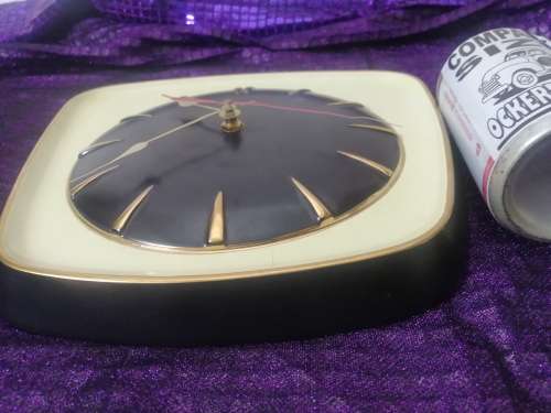 Vintage Kienzle Ceramic Clock with Gold Gilded Edges (Working)