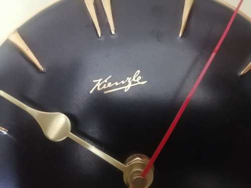 Vintage Kienzle Ceramic Clock with Gold Gilded Edges (Working)