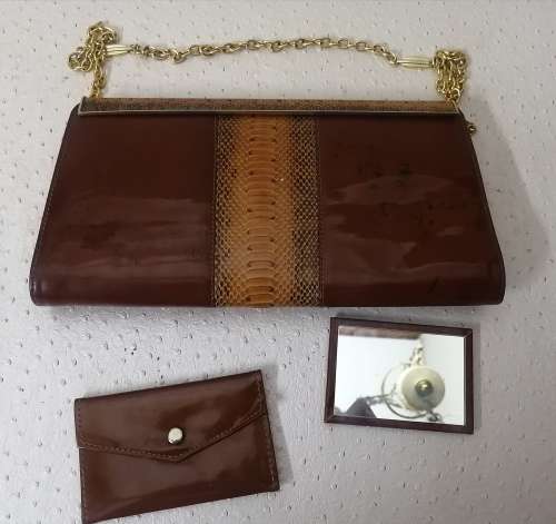 Magnificent!!! Original Leather and Cobra skin Handbag