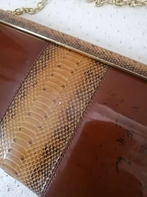 Magnificent!!! Original Leather and Cobra skin Handbag