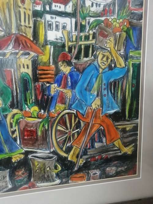 Magnificent Pastel Painted and Signed By Well Known Artist Piger
