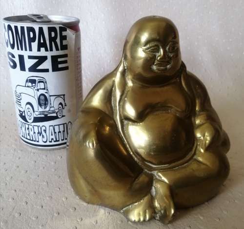 Stunning Vintage Brass Laughing Buddha
