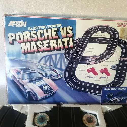 Vintage _Porsche vs Maserati Scalextric - Complete