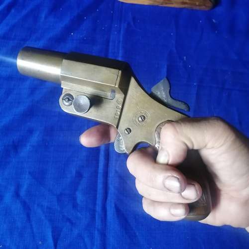 Very Rare!!! Bronze Italian Navy - WW1 - Brev.tettoni . Brescia - Percussion - Pistol