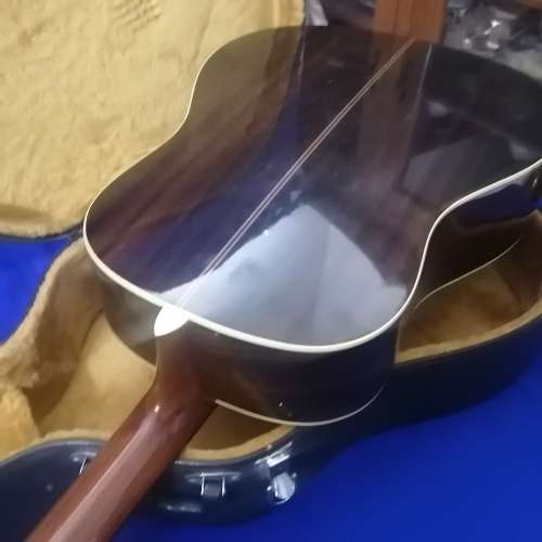 Exquisite!! Rare Hand Finished Vintage Aria OW 35 Acoustic Guitar In Leather bound Case 99% MINT