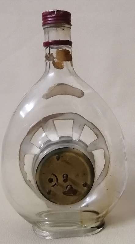Vintage German Mercedes Clock in Luxardo Liqueur Bottle
