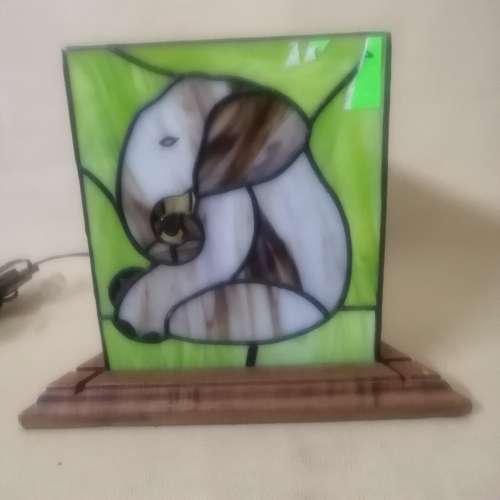 Artistic Stained Lead Glass Lamp (No Chips No Cracks)