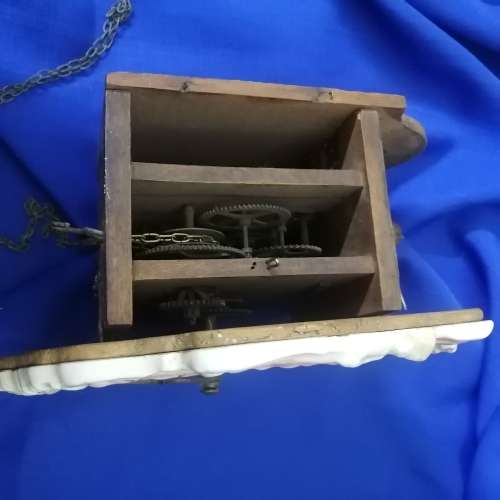 Very Old Antique Porcelain clock for Repairs or Spares
