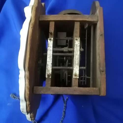 Very Old Antique Porcelain clock for Repairs or Spares
